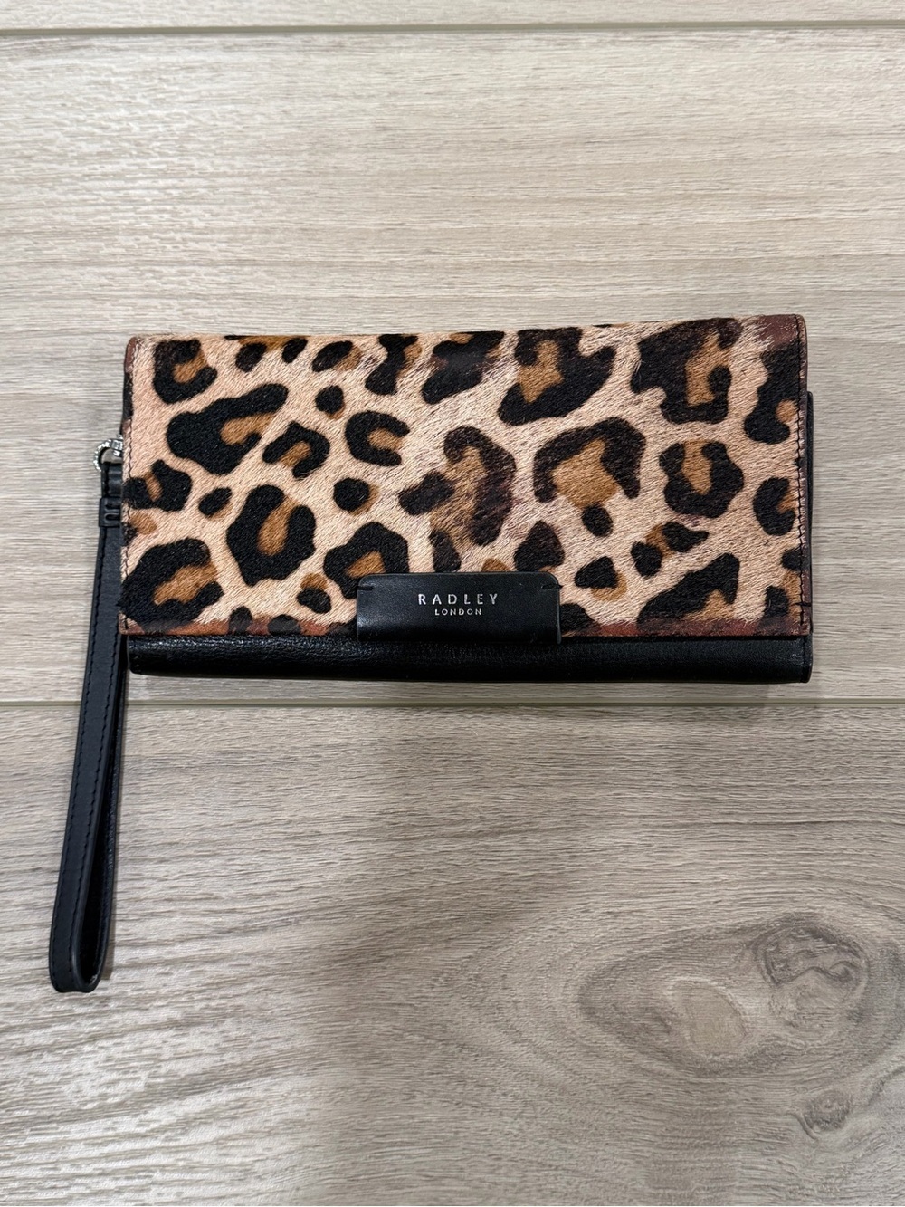Radley London Leopard Calf Hair Leather Wallet Wristlet